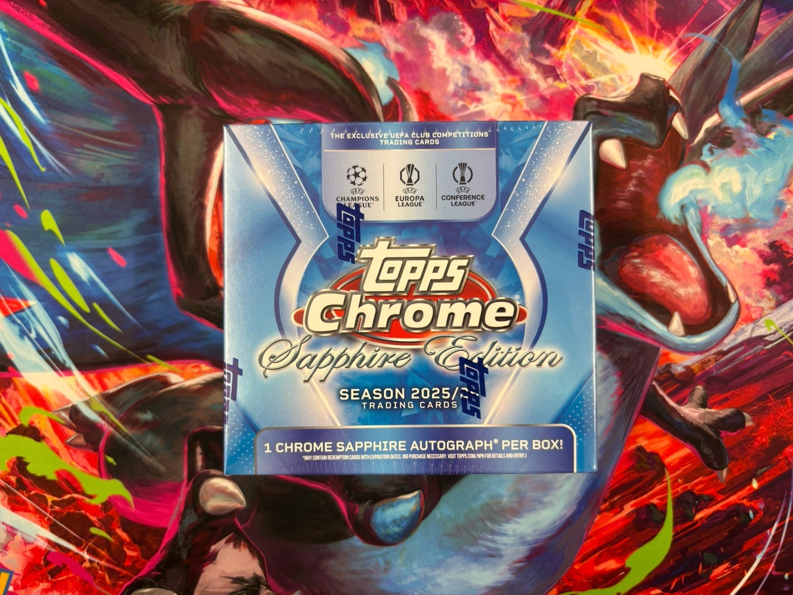 Topps Chrome® Sapphire UEFA Club Competitions 2025/26 Hobby Box Brand New Sealed