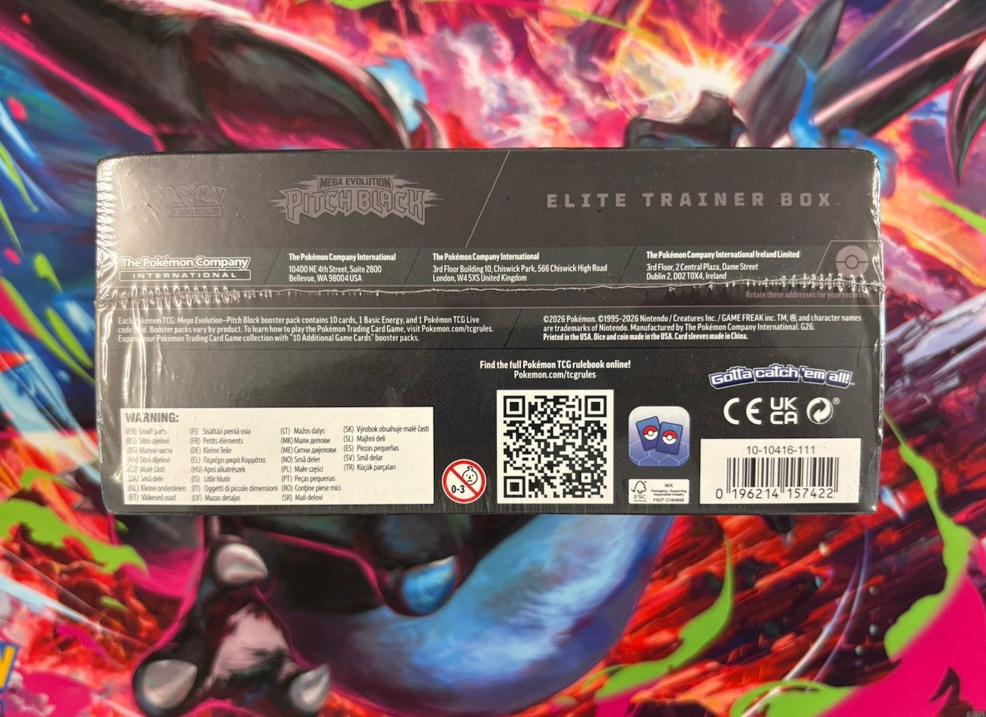 Pokémon TCG: Mega Evolution—Pitch Black Elite Trainer Box Brand New Sealed