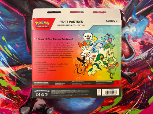 Pokémon TCG: First Partner Illustration Collection - Series 2 (3 Promo Cards, 2 Booster Packs & 1 Sticker Sheet)
